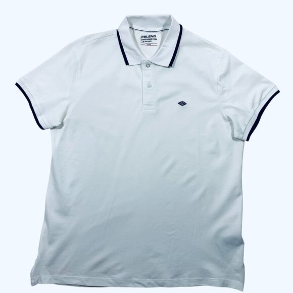 short sleeve white polol from BLEND size large - Picture 4 of 16